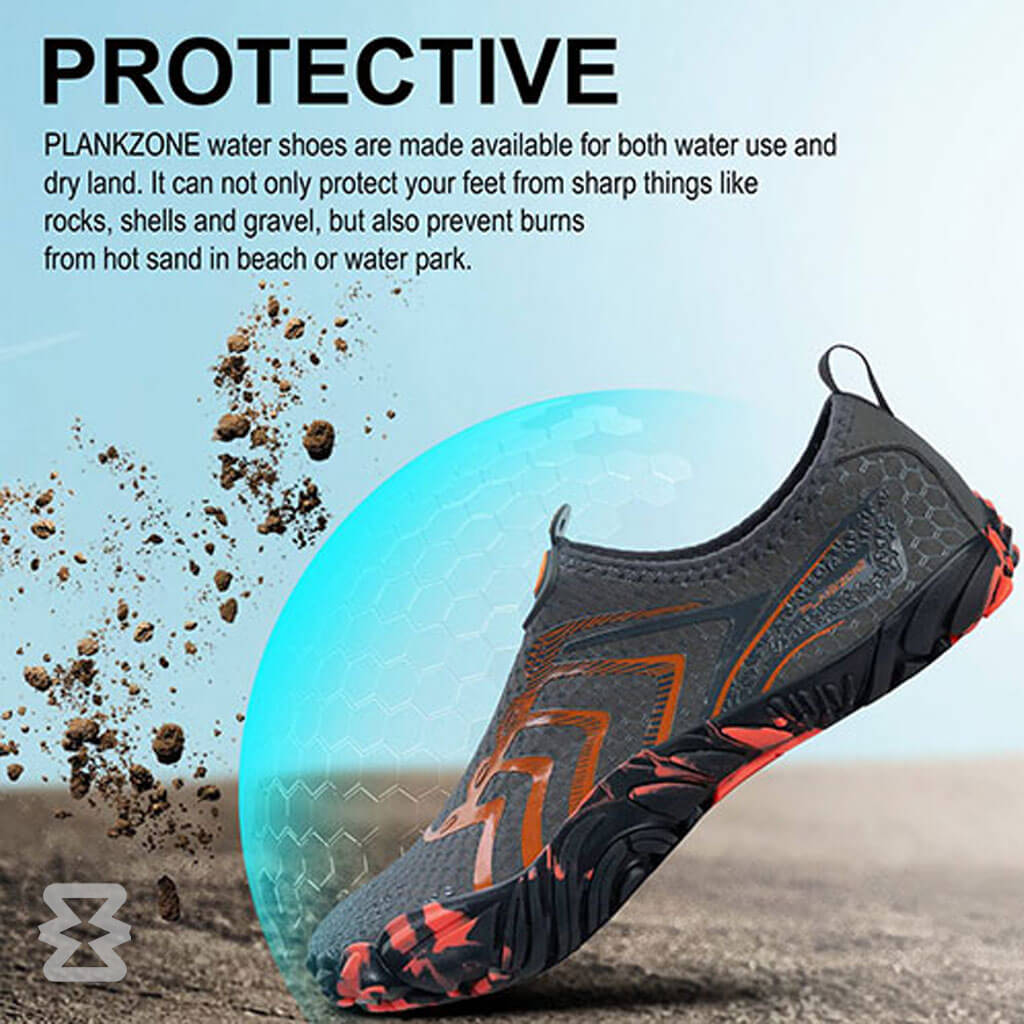 کفش آبی مردانه Plankzone مدل Reghez رنگ مشکی نارنجی