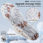 کفش آبی زنانه Plankzone مدل Atlas رنگ سفید قهوه ای