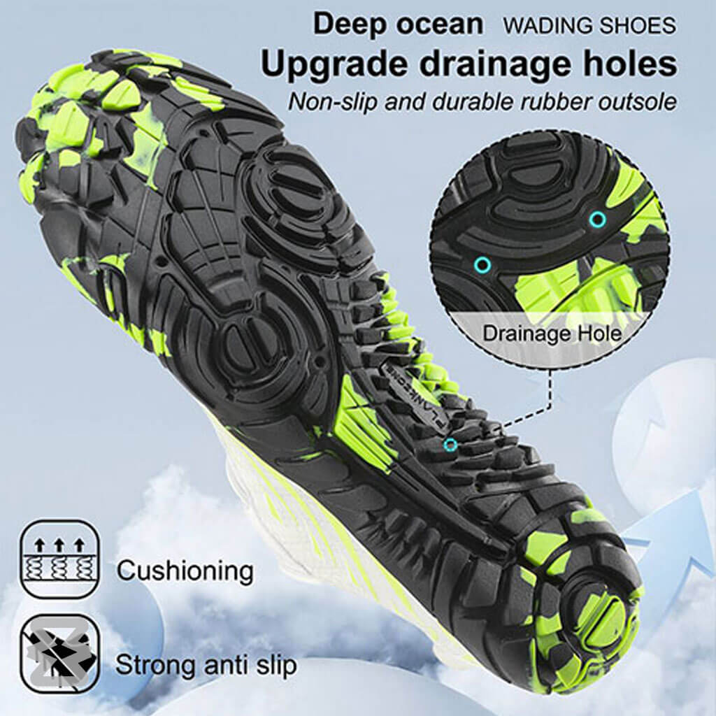 کفش آبی زنانه Plankzone مدل Deep Ocean رنگ سفید سبز