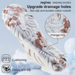 کفش آبی زنانه Plankzone مدل Reghez رنگ سفید قهوه ای