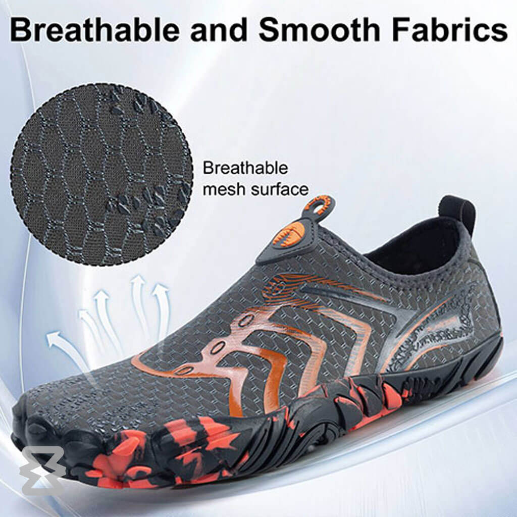 کفش آبی زنانه Plankzone مدل Reghez رنگ مشکی نارنجی