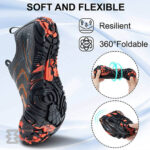 کفش آبی زنانه Plankzone مدل Reghez رنگ مشکی نارنجی