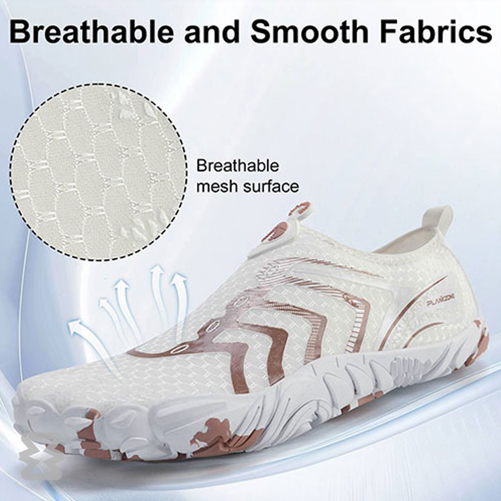 کفش آبی زنانه Plankzone مدل Reghez رنگ سفید قهوه ای