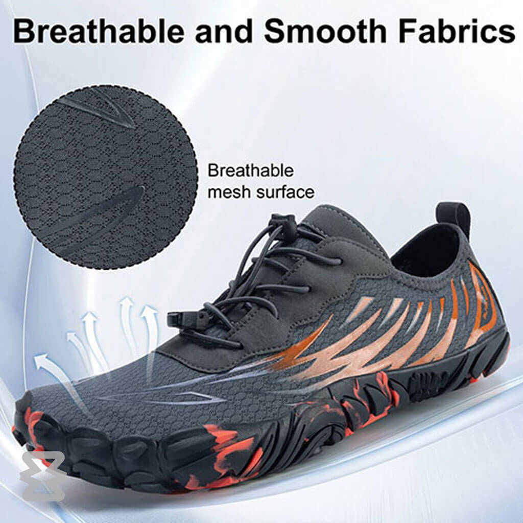 کفش آبی مردانه Plankzone مدل Deep Ocean رنگ طوسی نارنجی