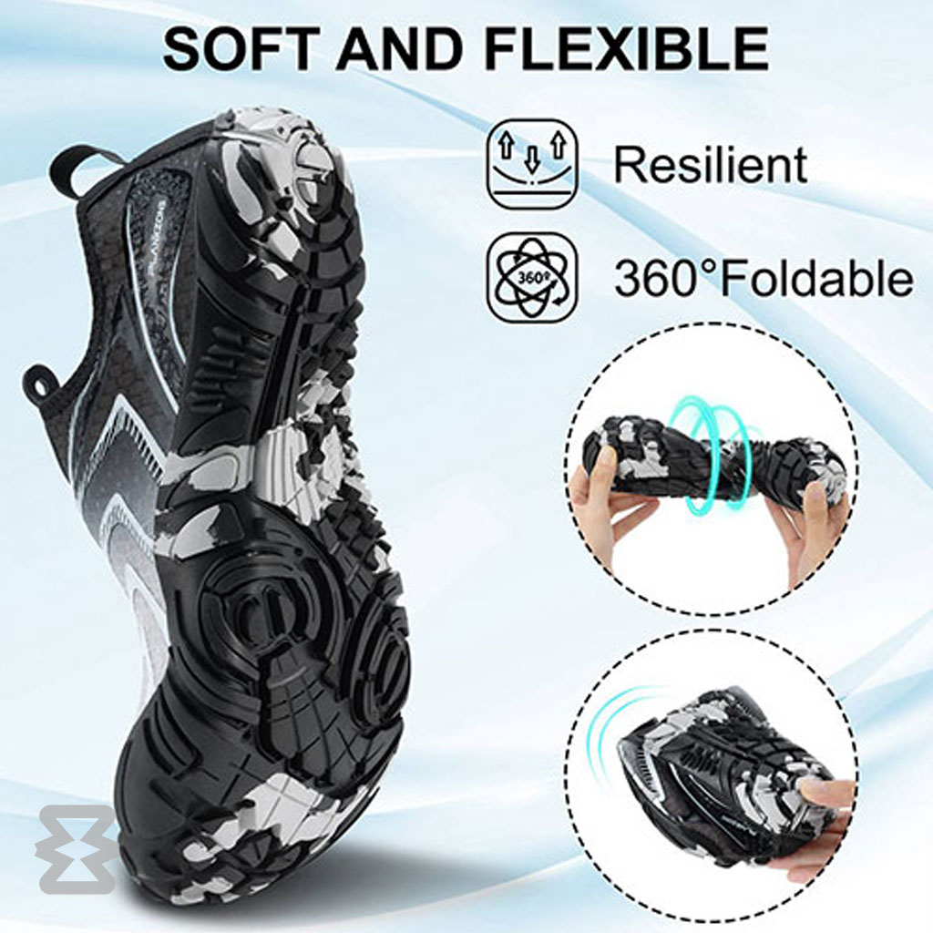 کفش آبی مردانه Plankzone مدل Reghez رنگ مشکی سفید