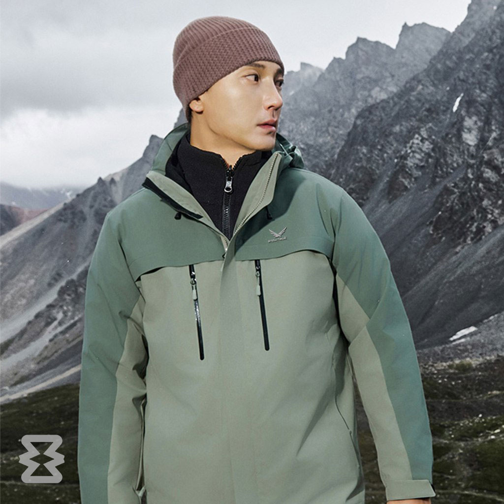 کاپشن دو پوش پلار مردانه اسنوهاک کد 79817