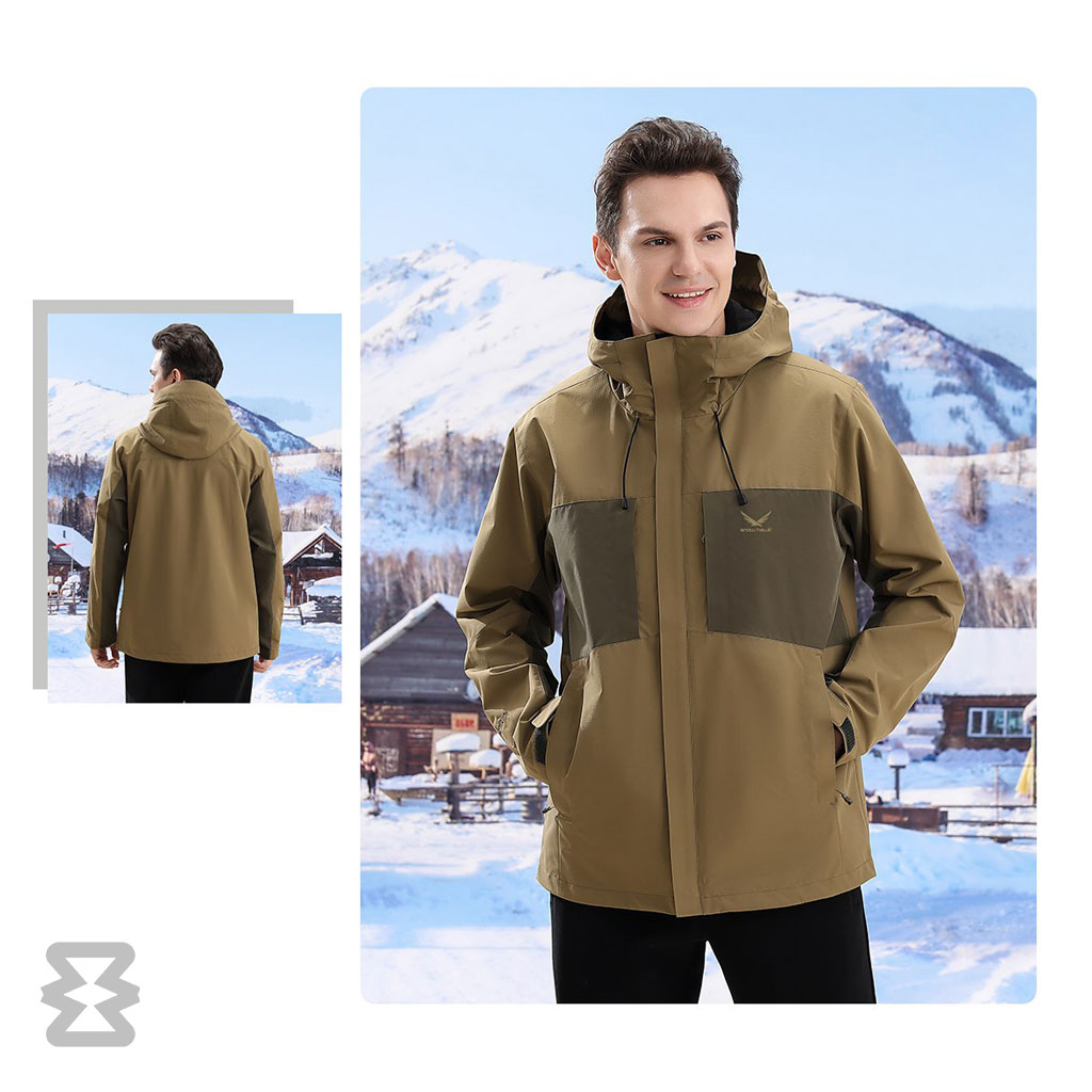 کاپشن دوپوش پلار مردانه اسنوهاک کد 68991