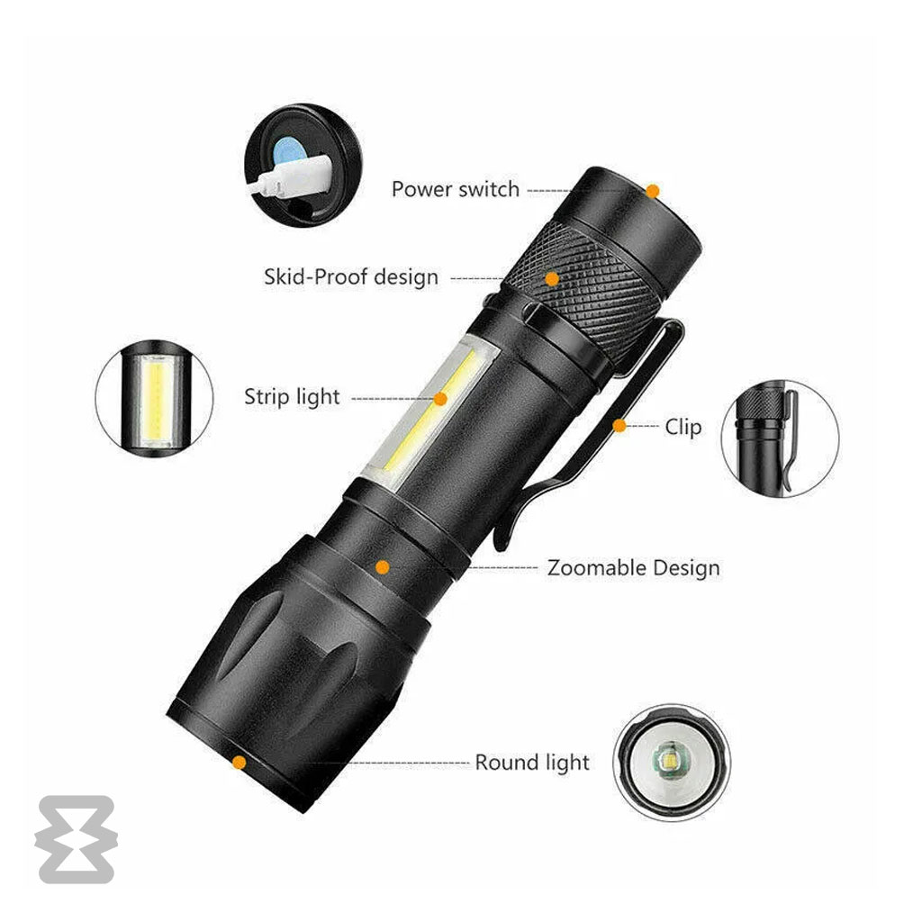 چراغ قوه جعبه‌دار شارژی پلیسی ML