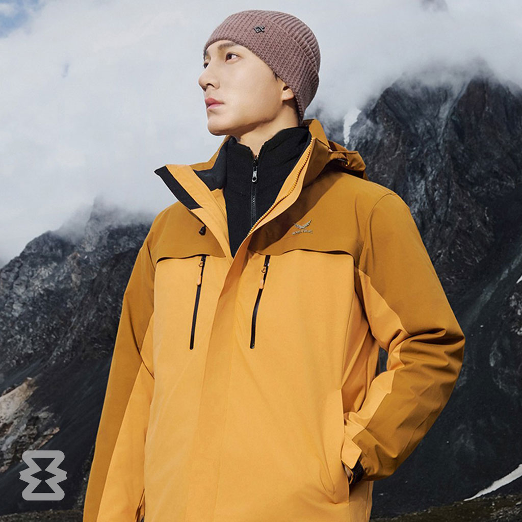 کاپشن دو پوش پلار مردانه اسنوهاک کد 79817