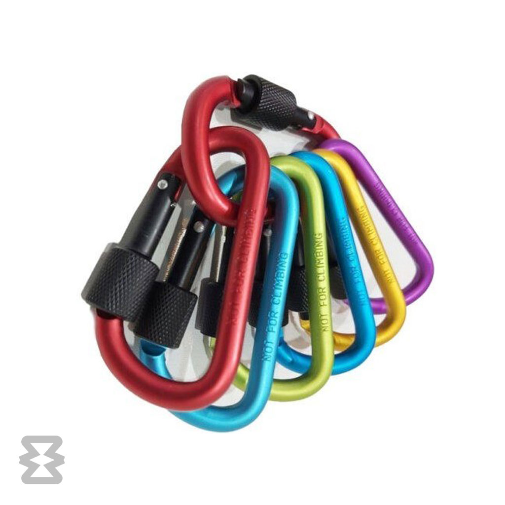 کارابین قفل پیچی فلزی ۸×۴ سانتی‌متر