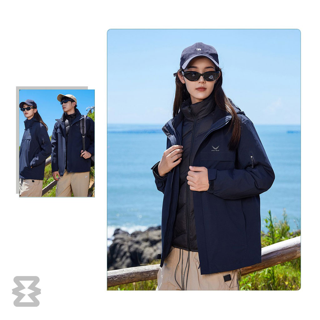 کاپشن دوپوش پلار زنانه و مردانه اسنوهاک کد 79819