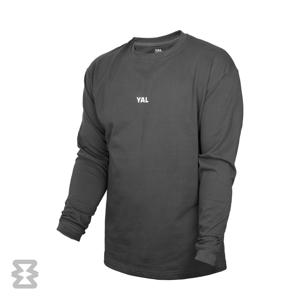 تیشرت آستین بلند یل طوسی