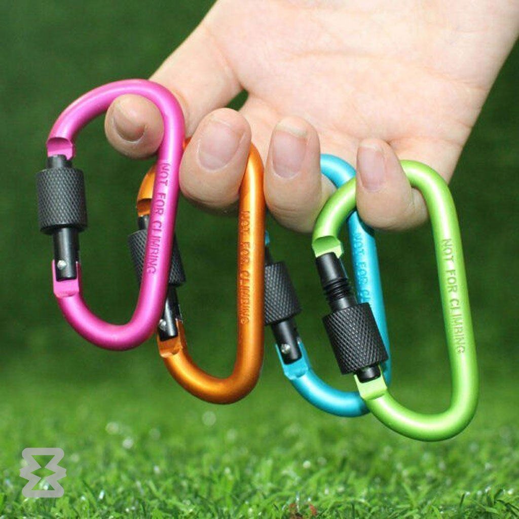 کارابین قفل پیچی فلزی ۸×۴ سانتی‌متر