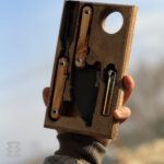 ست طبیعت گردی بیچاق ۵ تکه با فندک و تخته گوشت